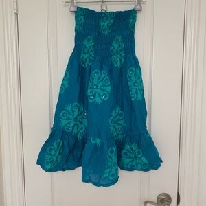 Vintage Victoria's Secret Moda International Blue Sequin Dress Skirt XS NWOT